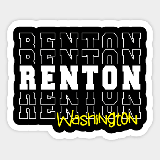 Renton city Washington Renton WA Sticker